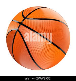 basketball isolated on a white background. 3d rendering. Stock Photo