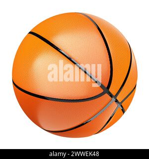 basketball isolated on a white background. 3d rendering. Stock Photo