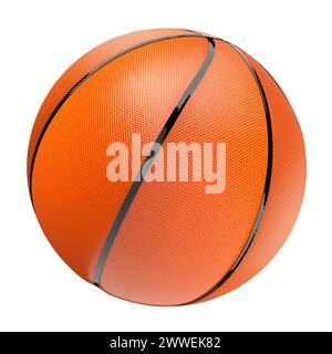 basketball isolated on a white background. 3d rendering. Stock Photo