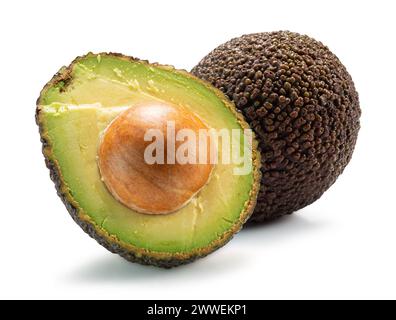 avocado isolated on the white background. Clipping path. Stock Photo