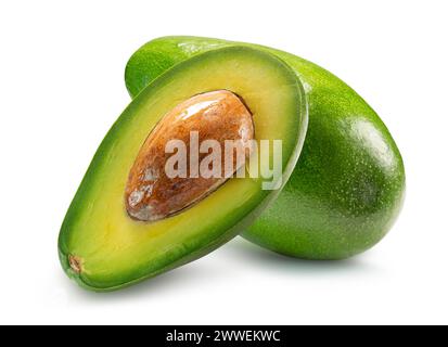 avocado isolated on the white background. Clipping path. Stock Photo