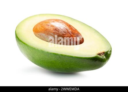 avocado isolated on white background. Clipping path. Stock Photo