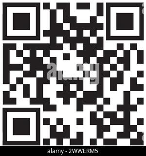 Label style QR Code e Symbol. QRCode isolated on white with numbers Stock Vector