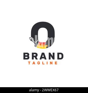 Letter Q Logo with Paint Brush - Alphabet Q with Paint Brush Logo Design Stock Vector
