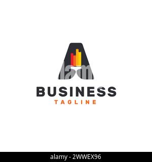 Letter A Logo with Paint Brush. Alphabet A with Paint Brush Logo Design. Creative A Logo with Brush. Stock Vector