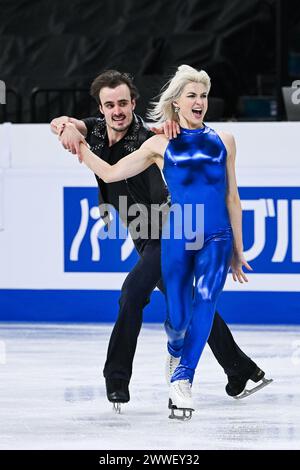 Olivia SMART & Tim DIECK (ESP), during Ice Dance Rhythm Dance, at the