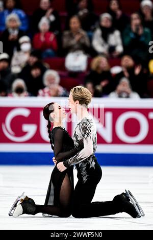 Diana DAVIS & Gleb SMOLKIN (GEO), at Kiss & Cry, during Ice Dance