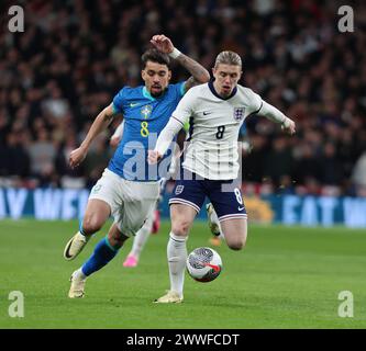 during International Friendly soccer match between England and Brazil at Wembley stadium, London, UK. 23rd Mar, 2024. Credit: Action Foto Sport/Alamy Live News Stock Photo