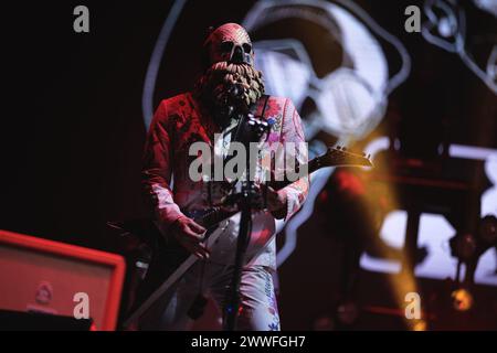 Sao Paulo, Brazil. 23rd Mar, 2024. SP - SAO PAULO - 03/23/2024 - SAO PAULO, LOLLAPALOOZA BRAZIL 2024 - Musician Wes Borland from the North American band Limp Bizkit performs on the Samsung Galaxy stage, at the Lollapalooza Brasil 2024 Festival, held at the Autodromo de Interlagos, south zone from the city of Sao Paulo, this Saturday (23). Photo: Ettore Chiereguini/AGIF (Photo by Ettore Chiereguini/AGIF/Sipa USA) Credit: Sipa USA/Alamy Live News Stock Photo