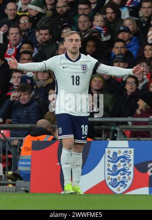 London, UK. 23rd Mar, 2024. James Bowden(West Ham United)of England during International Friendly soccer match between England and Brazil at Wembley stadium, London, UK - 23rd March 2024. Credit: Action Foto Sport/Alamy Live News Stock Photo