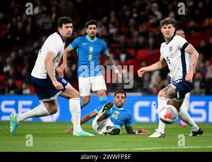 London, UK. 23rd Mar, 2024. London-England, March 23, 2024 - Rodrygo of Brazil during the international friendly football match between England and Brazil at Wembley Stadium in London, England. (Andre Ricardo/SPP) Credit: SPP Sport Press Photo. /Alamy Live News Stock Photo