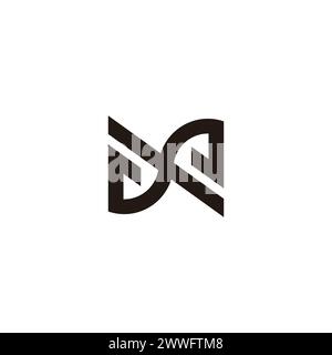 letter de simple geometric arrow line logo vector Stock Vector