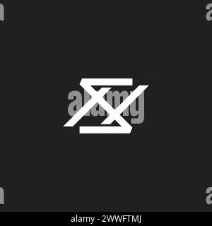 letter sh motion fast simple linked line logo vector Stock Vector
