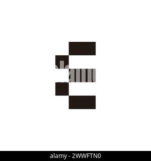letter e simple squares geometric  logo vector Stock Vector
