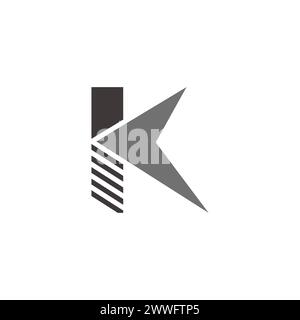 letter k gradient arrow simple logo vector Stock Vector