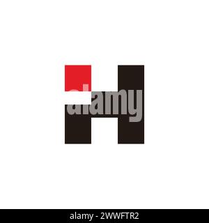 letter h home construction colorful geometric logo vector Stock Vector