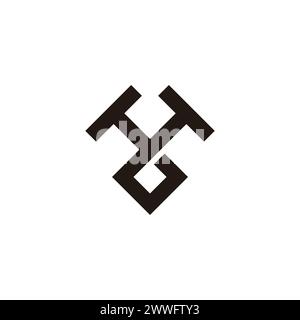 letter tt industrial hammer logo vector Stock Vector