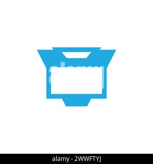 letter v screen abstract logo vector Stock Vector