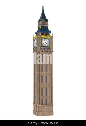 Big Ben Isolated Stock Photo