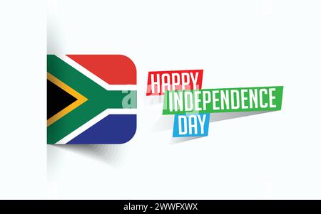 Happy Independence Day of South Africa Vector illustration, national day poster, greeting template design, EPS Source File Stock Vector