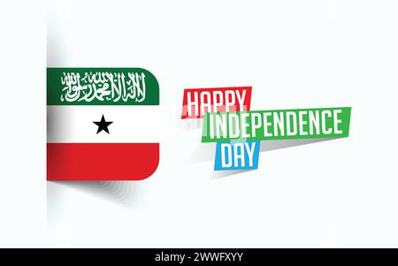 Happy Independence Day of Somaliland Vector illustration, national day poster, greeting template design, EPS Source File Stock Vector