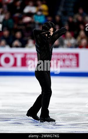 Junhwan CHA (KOR), during Men Short Program, at the ISU World Figure Skating Championships 2025