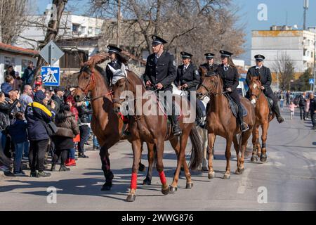 Sofia, Bulgaria - March 23, 2024: Horse Easter or Theodore Day in Bulgaria, also known as Horse Easter, celebrated on the first Saturday of Lent. Moun Stock Photo