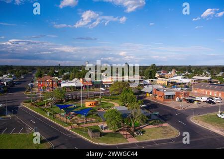Aerial of ANZAC Park Miles Queensland Australia Stock Photo