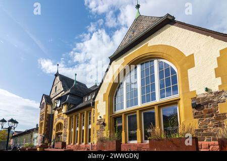 Bernkastel-Kues: former railway station Cues in Mosel, Rheinland-Pfalz, Rhineland-Palatinate, Germany Stock Photo