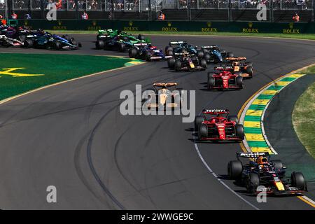 Melbourne, Australia. 24th Mar, 2024. Drivers compete during the Australian Formula One Grand Prix at Albert Park in Melbourne, Australia, March 24, 2024. Credit: Qian Jun/Xinhua/Alamy Live News Stock Photo