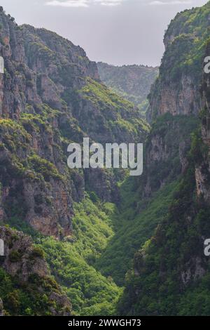 Vikos Gorge in Pindus Mountains, Greece Stock Photo