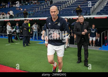 Madrid, Spain. 23rd Mar, 2024. Zinedine Zidane seen during the Corazón Classic Match between Real Madrid Legends and FC Porto Vintage at Santiago Bernabéu Stadium. Final score; Real Madrid Legends 0:1 FC Porto Vintage. Credit: SOPA Images Limited/Alamy Live News Stock Photo