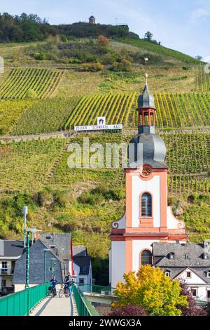 Zell: town Zell, church St. Peter in Mosel, Rheinland-Pfalz, Rhineland-Palatinate, Germany Stock Photo