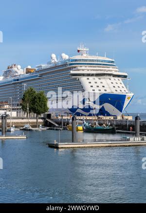 Sky Princess cruise ship at Lisbon Cruise Terminal, Portugal Stock Photo