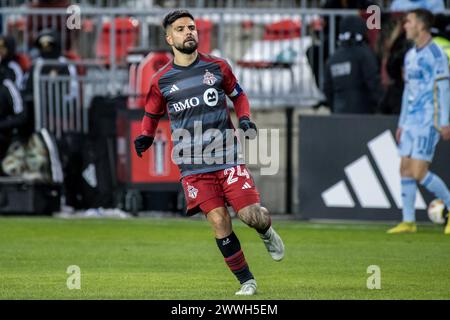 Toronto, Canada. 23rd Mar, 2024. Lorenzo Insigne #24 seen during the MLS game between Atlanta United and Toronto at BMO field. Final score; Atlanta United 0:2 Toronto. Credit: SOPA Images Limited/Alamy Live News Stock Photo