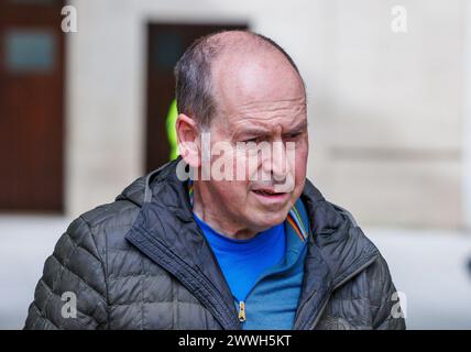 London, UK  24 March 2024  Rory Cellan-Jones at the BBC Studios. After working for the BBC for 40 years, he announced in August 2021 he would leave. Stock Photo