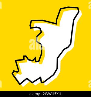 Republic of the Congo Map. Congo Brazzaville Black silhouette and ...