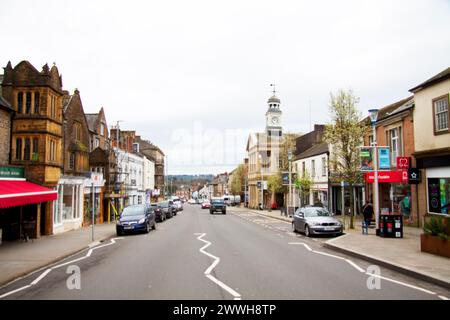 Centre of Chard showing the Guildhall Stock Photo