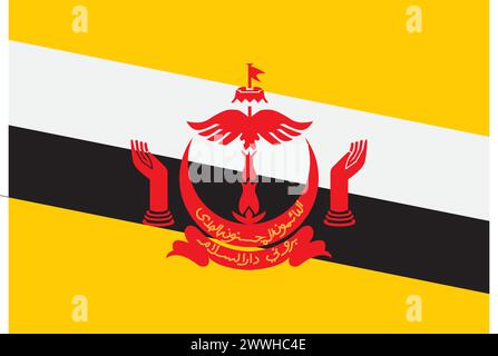 Bruney Darussalam flag icon vector illustration symbol design Stock Vector