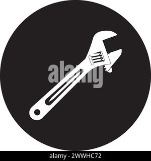 pipe wrench icon vector illustration symbol design Stock Vector Image ...