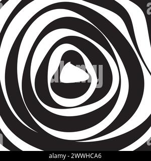 Swirl hypnotic black and white spiral background vector illustration design Stock Vector