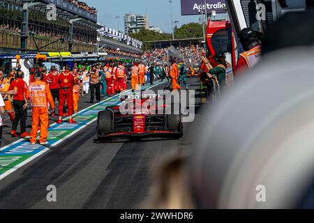Melbourne, Australia, March 24, Charles Leclerc, from Monaco competes for Ferrari. Race day, round 03 of the 2024 Formula 1 championship. Credit: Michael Potts/Alamy Live News Stock Photo