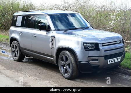 Land Rover Defender 110 3.0 D300 MHEV X-Dynamic HSE Auto 4WD Euro 6. Stock Photo