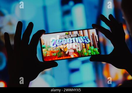 Rf Screens Example In this photo illustration, the Minecraft logo is seen displayed on a ...