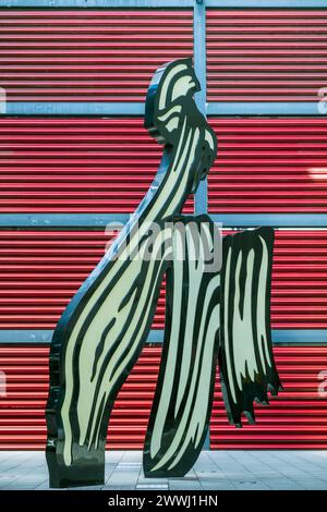 'Brushstroke' sculpture by Roy Lichtenstein, Reina Sofia museum (Museo Nacional Centro de Arte Reina Sofia), Madrid, Spain Stock Photo