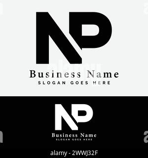 N, P, NP letter Logo Design. Alphabet NP initial logo vector Illustration Stock Vector