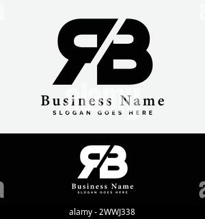 R, B, RB letter Logo Design. Alphabet RB initial logo vector Illustration Stock Vector