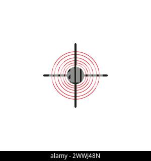 Target icon set on white background Stock Vector