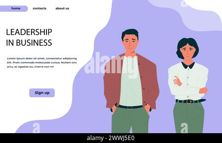 Leadership landing page template Stock Vector Image & Art - Alamy