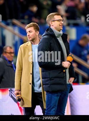 Christoph KRAMER, ZDF TV expert , Per MERTESACKER, former DFB player  in the friendly match FRANCE - GERMANY  0-2  FRANKREICH - DEUTSCHLAND 0-2 in preparation for European Championships 2024  on Mar 23, 2024  in Lyon, France.  © Peter Schatz / Alamy Live News Stock Photo